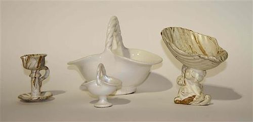 A Group of Four Haeger Pottery Articles Width of widest 11 inches.