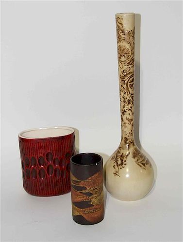 A Group of Seven Haeger Pottery Articles Height of tallest 21 1/2 inches.
