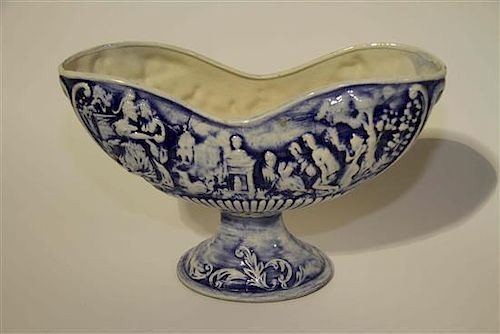 An 18th Century Europa Haeger Pottery Jardiniere Width 14 1/4 inches.