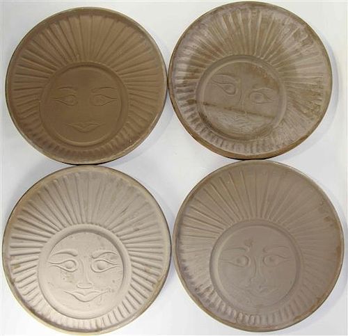 Four Haeger Pottery Roundels Diameter 16 1/2 inches.