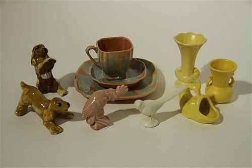 A Group of Ten Haeger Pottery Articles Height of tallest 4 3/8 inches.