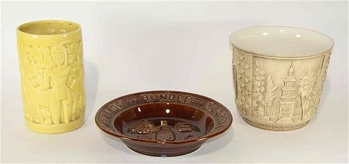 Three Haeger Pottery Articles Height of first 9 1/4 inches.