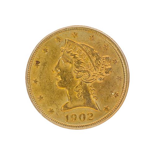 U.S. 1902-S $5.00 LIBERTY HEAD GOLD COIN