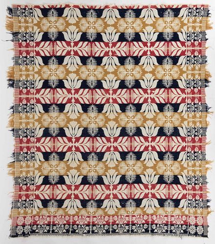 AMERICAN, POSSIBLY PENNSYLVANIA, DATED JACQUARD COVERLET