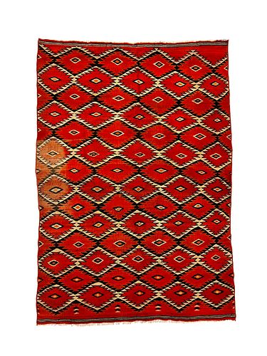 Navajo Transitional Blanket c. 1890s, 76.5" x 55.5"