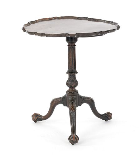 George III mahogany piecrust tea table, ca. 1760,i