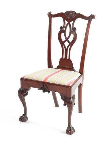Philadelphia Chippendale mahogany dining chair, ca
