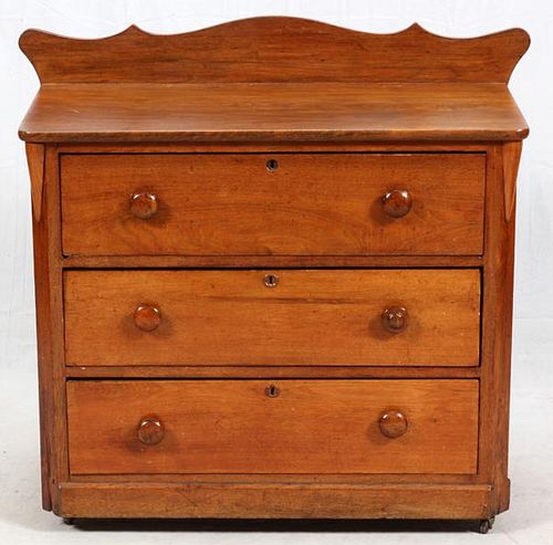 THREE DRAWER WASH STAND LATE 19TH/EARLY 20TH C.