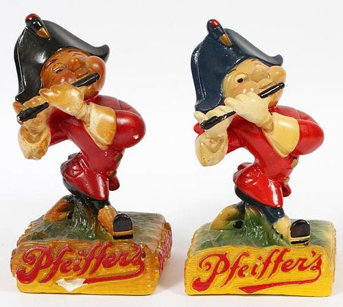 PFEIFFER'S PAINTED FIGURAL BOOKENDS