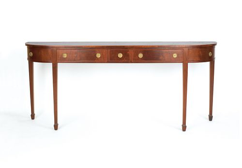 Hepplewhite style mahogany sideboard, 36" h., 84 w