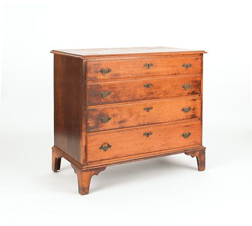New England birch chest of drawers, 20th c., 35 1/