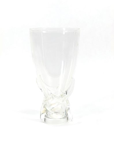 Steuben colorless glass vase, early 20th c., 11 1/