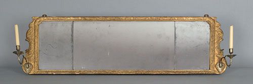 Georgian giltwood overmantle mirror, ca. 1770, wit