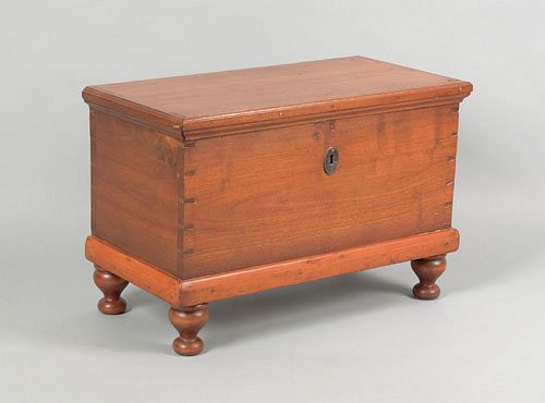 Pennsylvania walnut document box, early 19th c., t