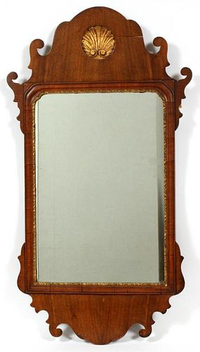 CHIPPENDALE STYLE MAHOGANY MIRROR C.1900