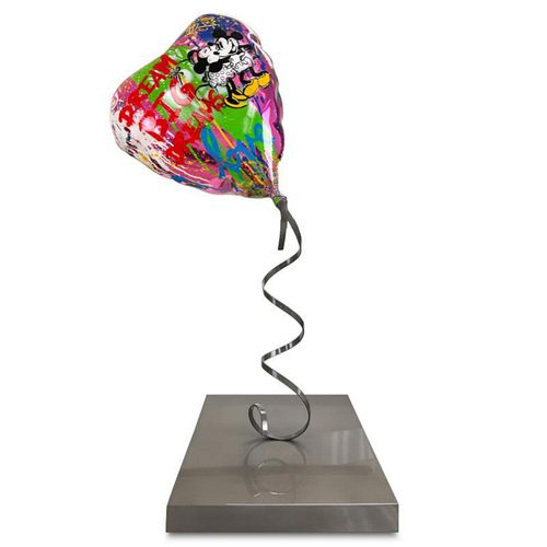 Mr. Brainwash- Original Mixed Media Sculpture "Flying Balloon Heart"