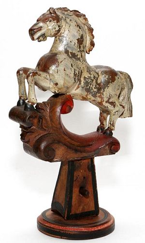 CARVED WOOD HORSE