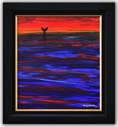 Wyland- Original Painting on Canvas "Solitary Swimmer"