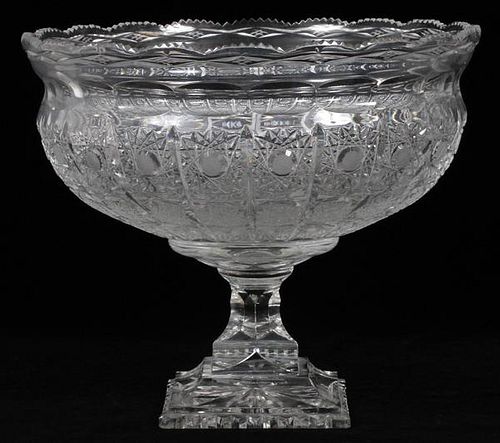QUEENS LACE CRYSTAL COMPOTE