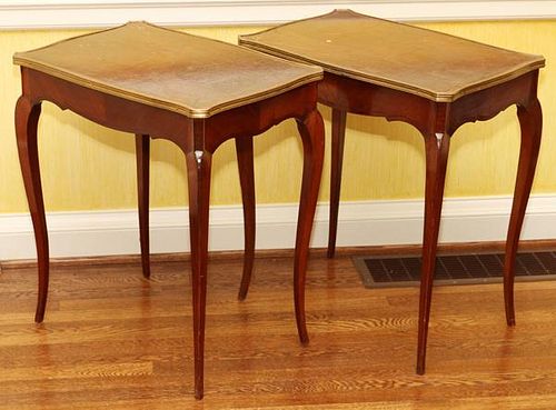 FRENCH LOUIS XV STYLE FRUITWOOD TABLES PAIR