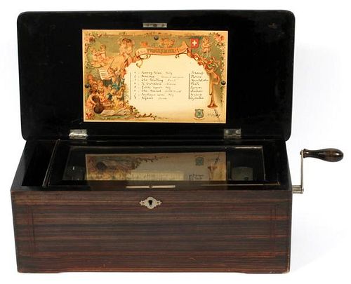 SWISS MUSIC BOX FAUX FINISH PLAYS 8 SONGS.