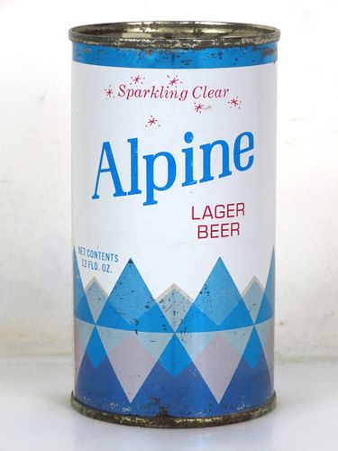 1960 Alpine Lager Beer 12oz 30-05 Flat Top Can Potosi Wisconsin