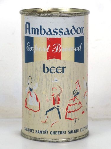 1955 Ambassador Beer 12oz 31-06.1 Flat Top Can Newark New Jersey