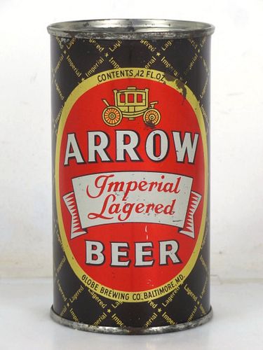 1950 Arrow Imperial Lagered Beer 12oz 32-06 Flat Top Can Cumberland Maryland
