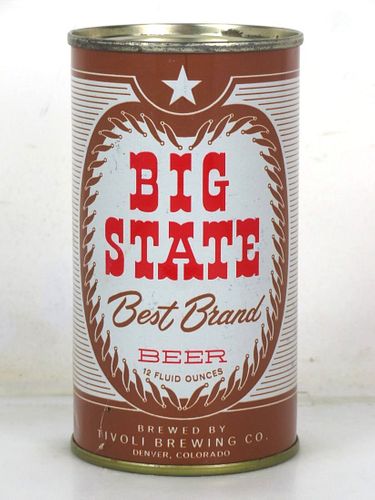 1960 Big State Beer (Full) 12oz 37-10 Flat Top Can Denver Colorado