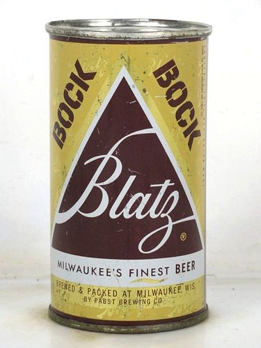 1957 Blatz Bock Beer 12oz 39-23 Flat Top Can Milwaukee Wisconsin