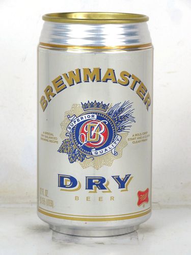 1990 Brewmaster Dry Beer (Test) 12oz Undocumented Bank Top Can Milwaukee Wisconsin