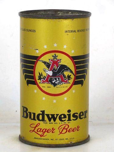 1948 Budweiser Lager Beer 12oz 44-02.1a Flat Top Can Saint Louis Missouri