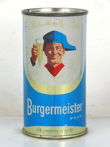1968 Burgermeister Beer 11oz 47-04 Flat Top Can San Francisco California