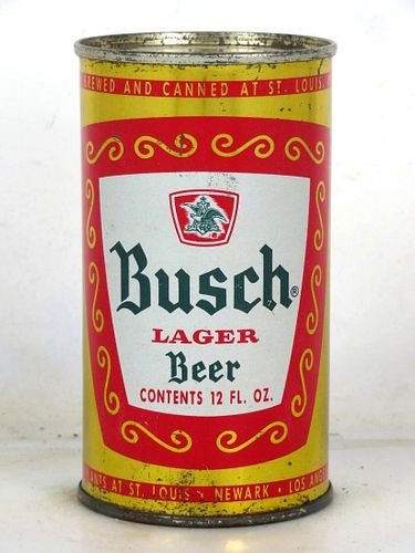 1955 Busch Lager Beer 12oz 47-18 Flat Top Can Saint Louis Missouri