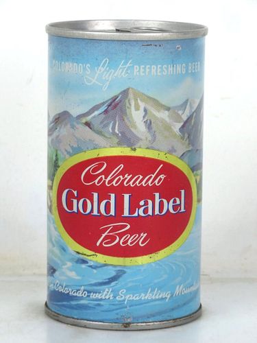 1968 Colorado Gold Label Beer 12oz T69-30 Ring Top Can Pueblo Colorado