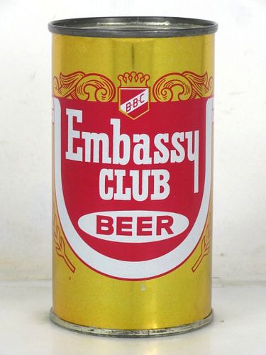 1953 Embassy Club Beer 12oz 59-33.1a Flat Top Can Chicago Illinois