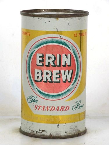 1955 Erin Brew Beer 12oz 60-12.1 Flat Top Can Cleveland Ohio