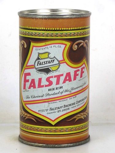 1942 Falstaff Beer 12oz 62-06 Flat Top Can Saint Louis Missouri