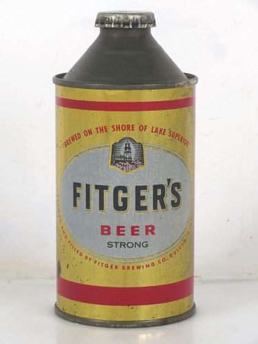 1952 Fitger's Beer 12oz 162-21 High Profile Cone Top Duluth Minnesota