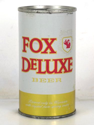 1965 Fox DeLuxe Beer 12oz 65-17.2a Flat Top Can Sheboygan Wisconsin