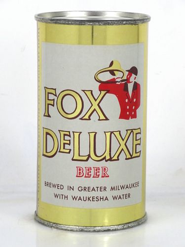 1960 Fox DeLuxe Beer (no ®) 12oz 65-21v2 Unpictured. Flat Top Can Waukesha Wisconsin