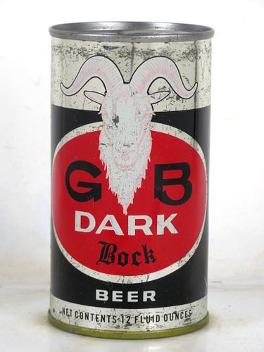1963 GB Dark Bock Beer 12oz 67-26 Flat Top Can Los Angeles California