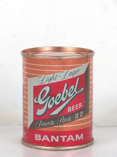 1952 Goebel Private Stock 22 Beer 8oz 241-20.2 Flat Top Can Detroit Michigan