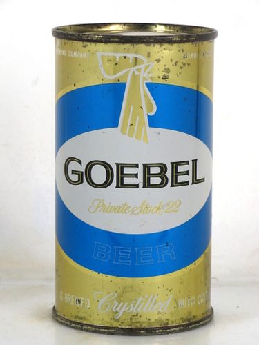 1958 Goebel Private Stock 22 Beer 12oz 71-10.1 Flat Top Can Detroit Michigan