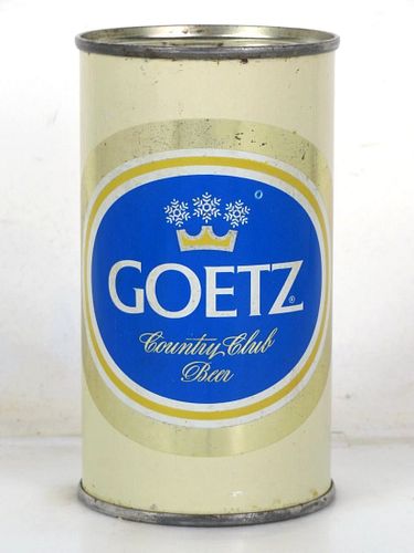 1957 Goetz Country Club Beer 12oz 71-14.0 Flat Top Can St. Joseph Missouri