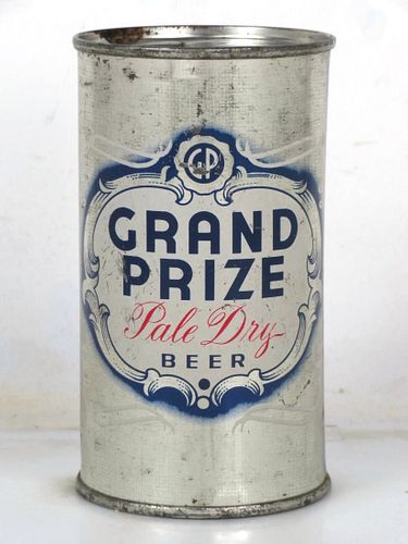 1955 Grand Prize Pale Dry Beer 12oz 74-13 Flat Top Can Houston Texas