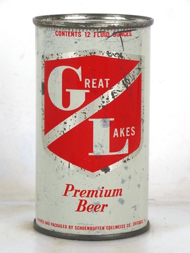 1960 Great Lakes Beer 12oz 74-30 Flat Top Can Chicago Illinois