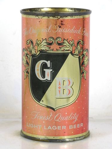 1955 Griesedieck Bros. Light Lager Beer 12oz 77-08? Flat Top Can Saint Louis Missouri