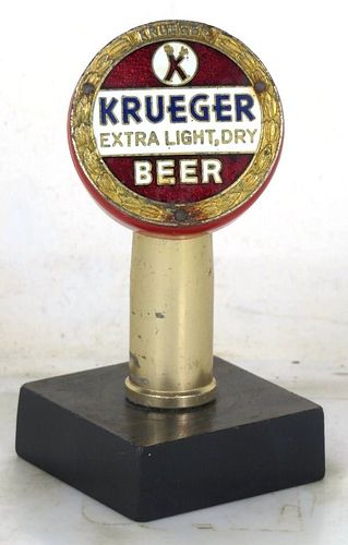 1949 Krueger Extra Light Dry Beer (no crown) Ball Tap Handle BTM-680 Newark New Jersey