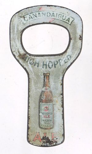 1910 Canandaigua High Hopped Ale Lithographed Tin Opener M-1 Canandaigua New York